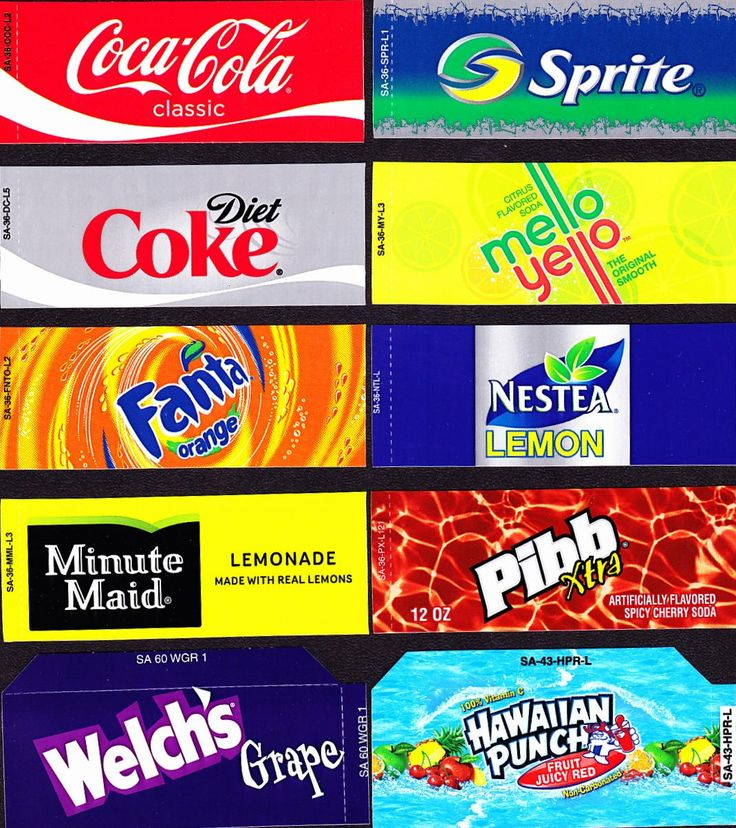 Vending Machine Labels And Supplies Soda Labels 