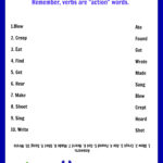 Verb Worksheets For Kindergarten Worksheets Free Download