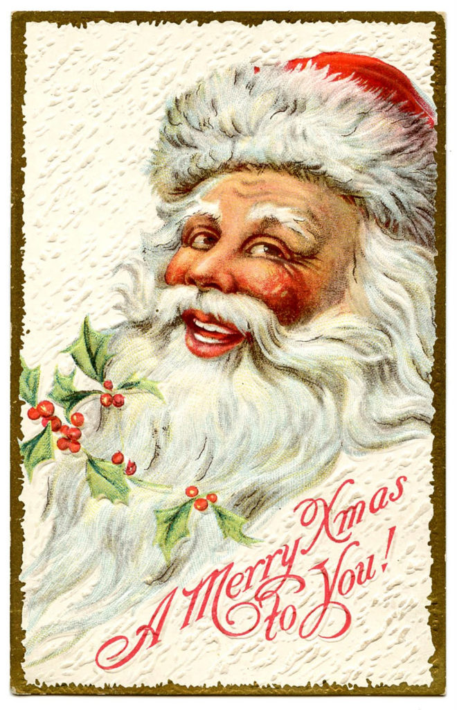 Vintage Christmas Clip Art Jolly Santa The Graphics Fairy