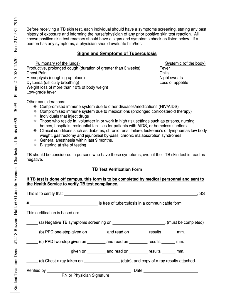 Walgreens Tb Test Form Fill Online Printable Fillable
