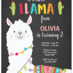 Whole Llama Fun Birthday Invitation Alpace Fiesta Zazzle