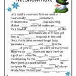 Winter Mad Libs Winter Mad Libs Mr Snowman Classroom