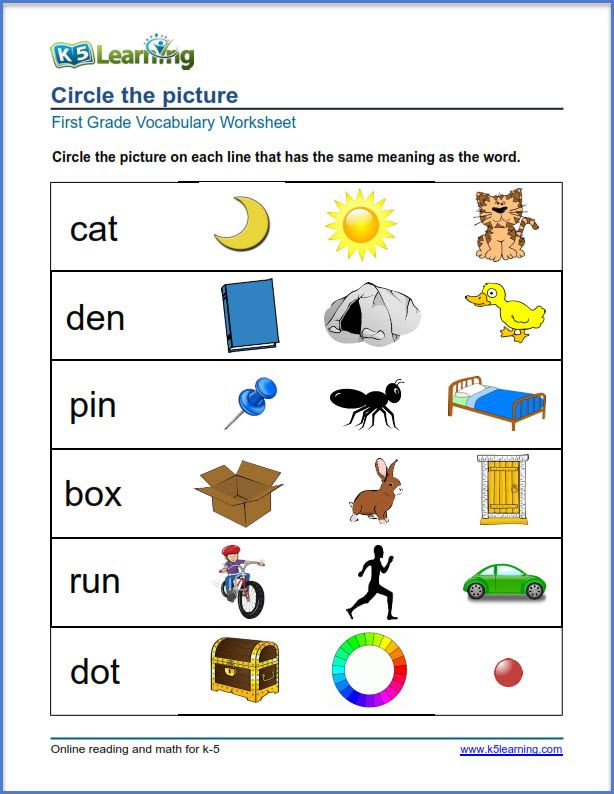 Worksheet For 1st Std English Google Search Vocabulary 