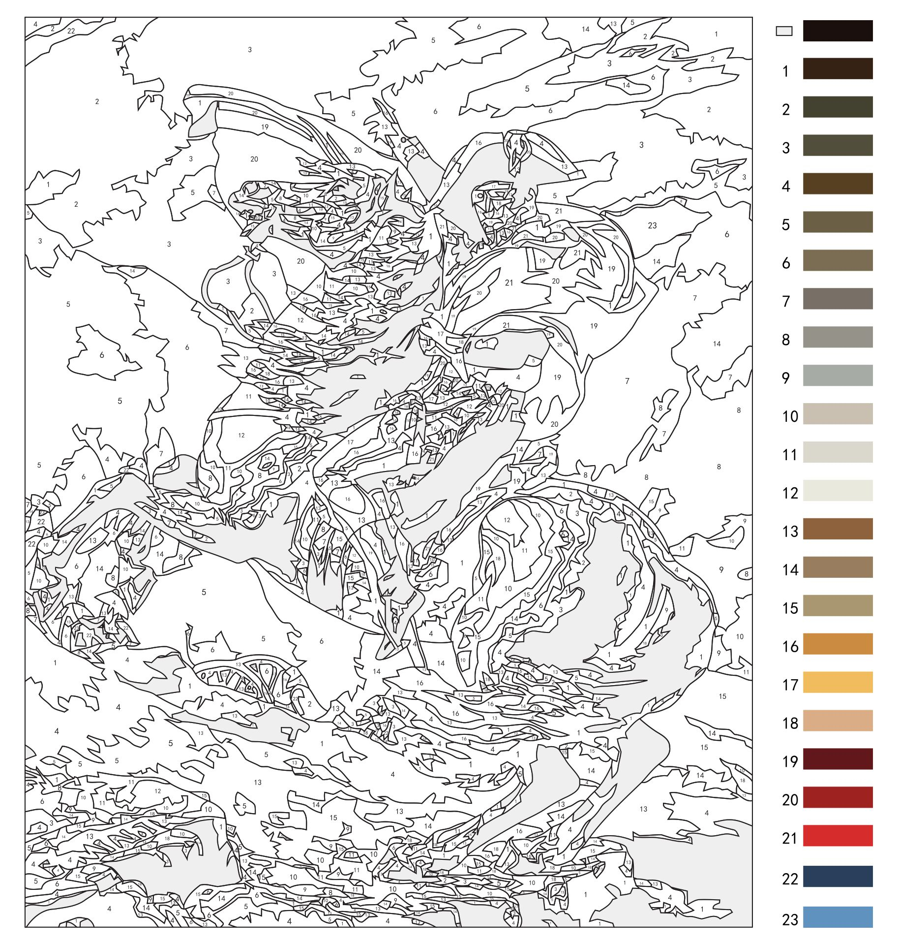 10 Best Advanced Color By Number Printables Printablee