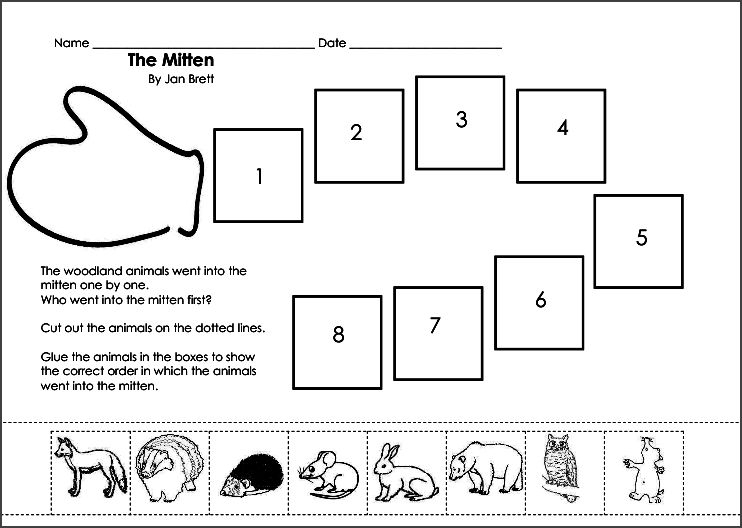 10 Best Images Of The Mitten Worksheets Preschool Mitten 