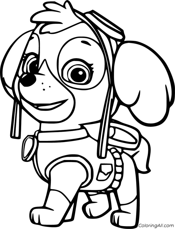 10 Free Printable Skye Paw Patrol Coloring Pages In Vector 