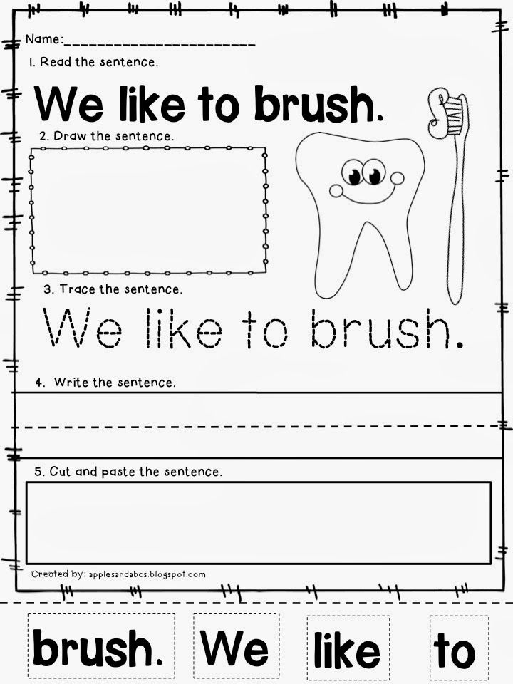 12 Best Images Of Dental Worksheets For Preschool 