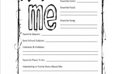 14 Best Images Of All About Me Printable Worksheet For