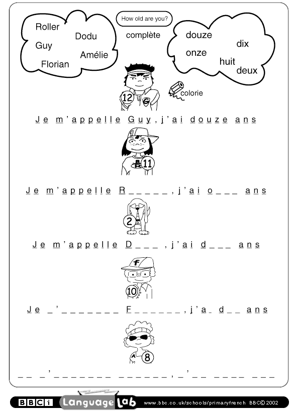 15 Best Images Of French Introductions Worksheet 