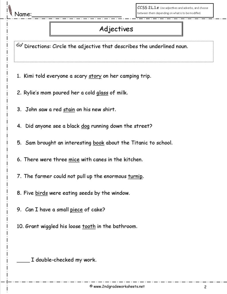 15 Best Images Of Using Articles Worksheet Adjective