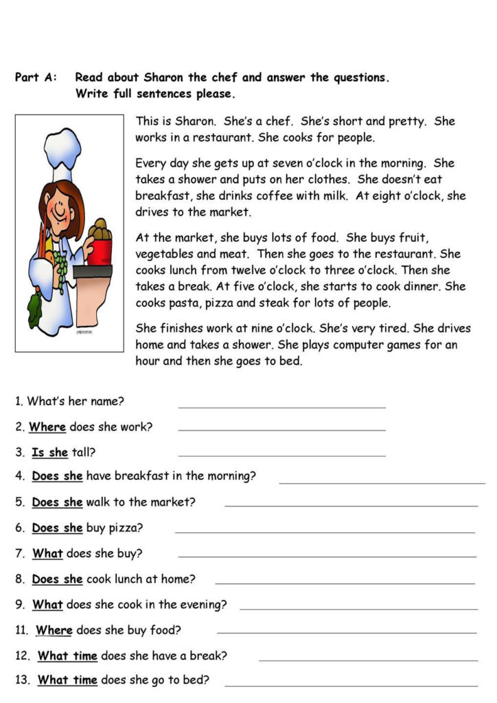 Free Printable Reading Comprehension Worksheets In Spanish