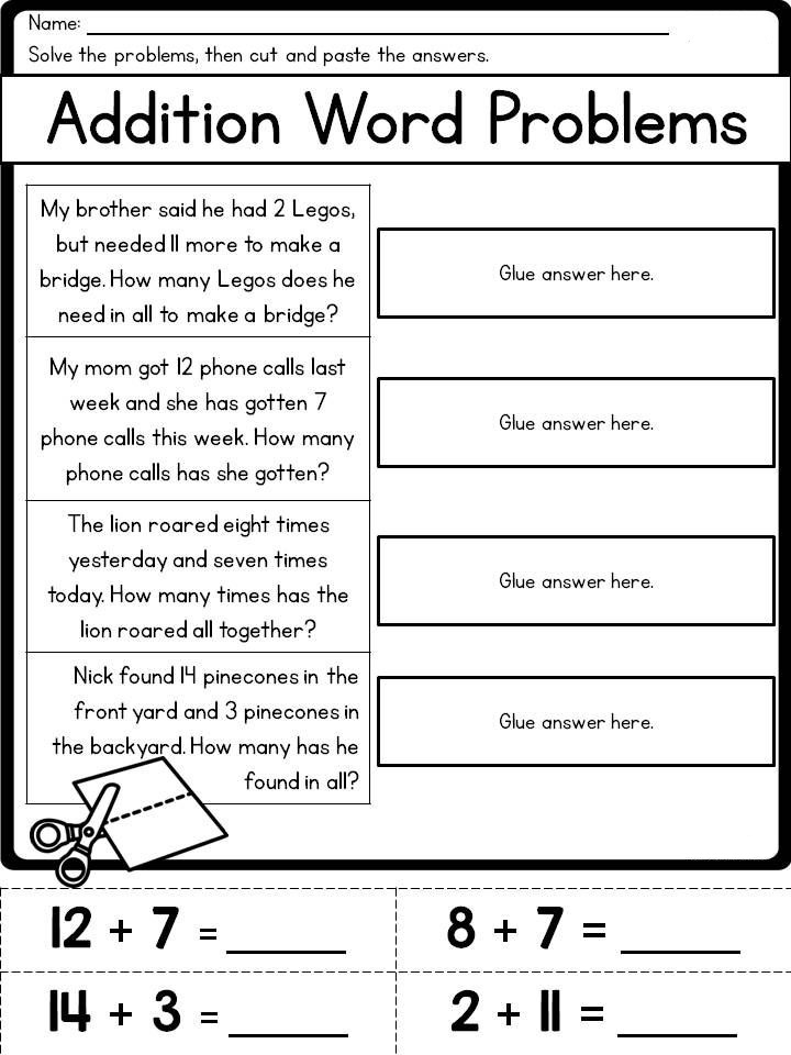 2nd Grade Math Word Problems Best Coloring Pages For Kids