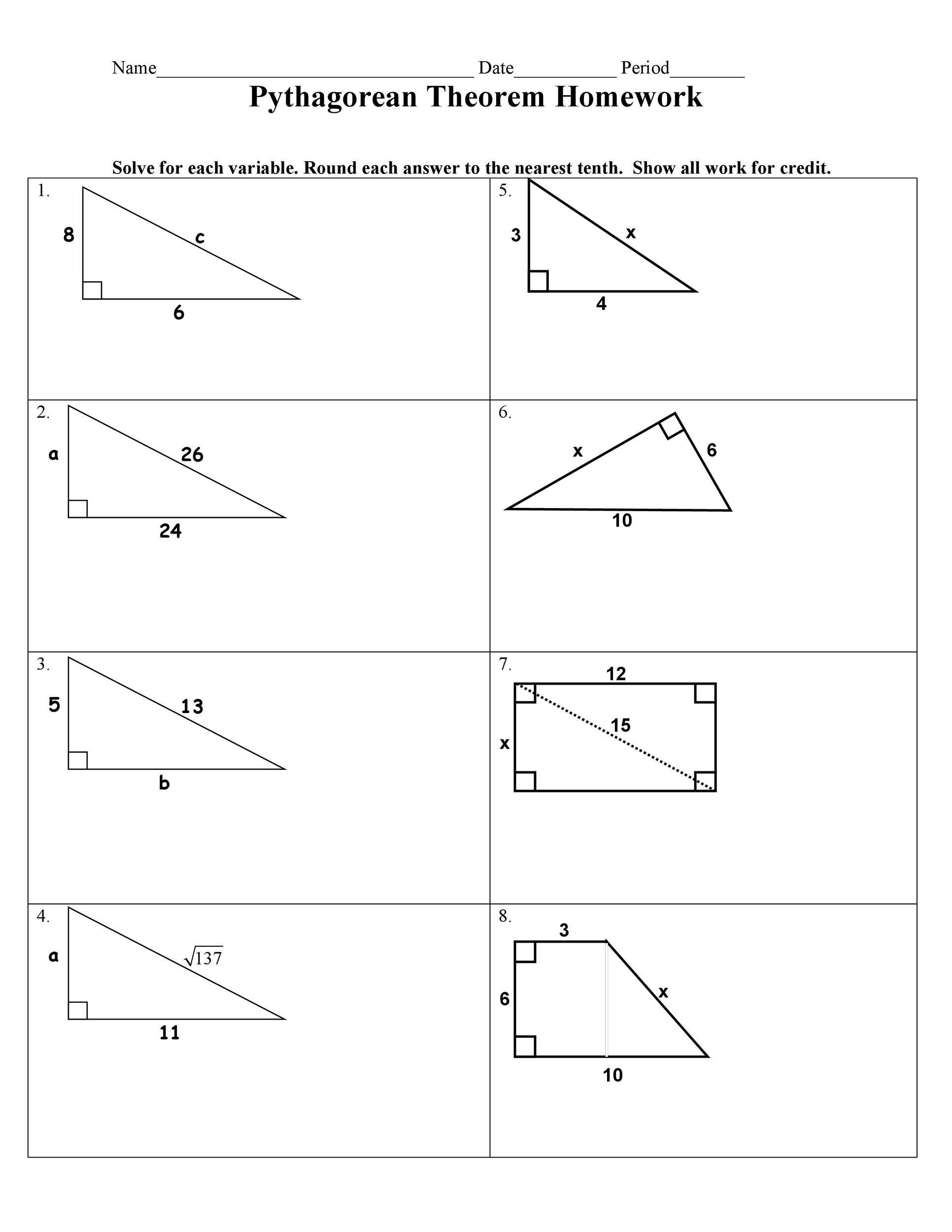 48 Pythagorean Theorem Worksheet With Answers Word PDF 