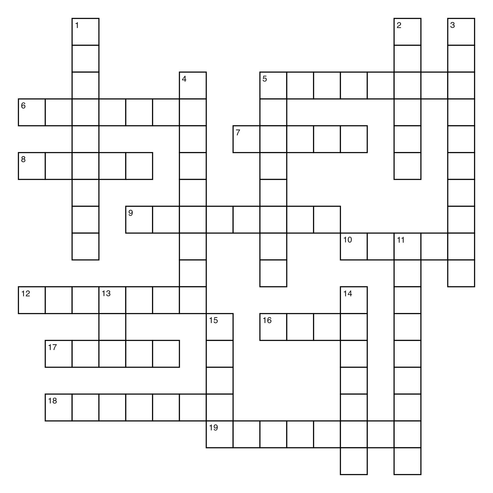 5 Best Free Printable Blank Crossword Puzzle Template