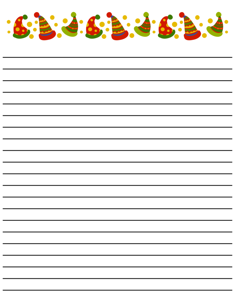 5 Best Free Printable Christmas Border Lined Writing Paper