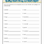 50 6th Grade Spelling Worksheet Chessmuseum Template Library