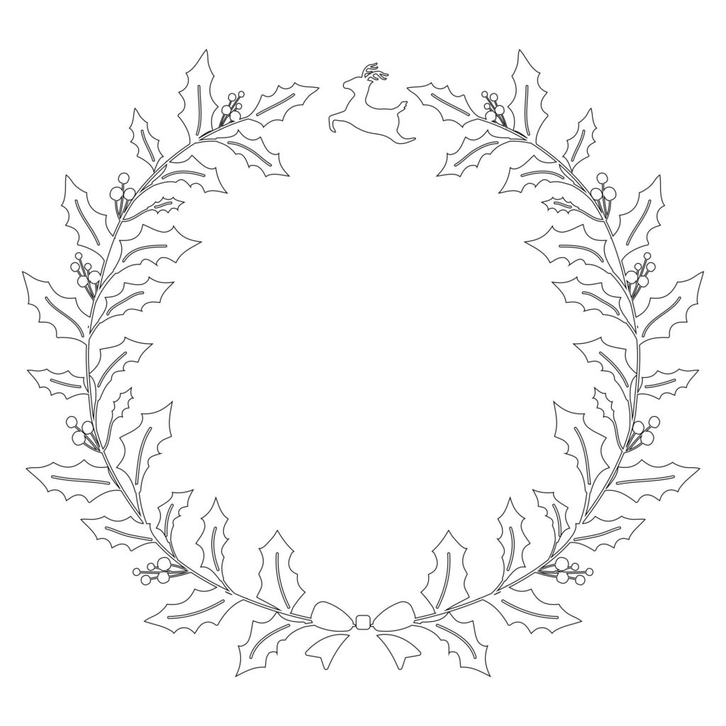 6 Best Printable Wreath Template Printablee