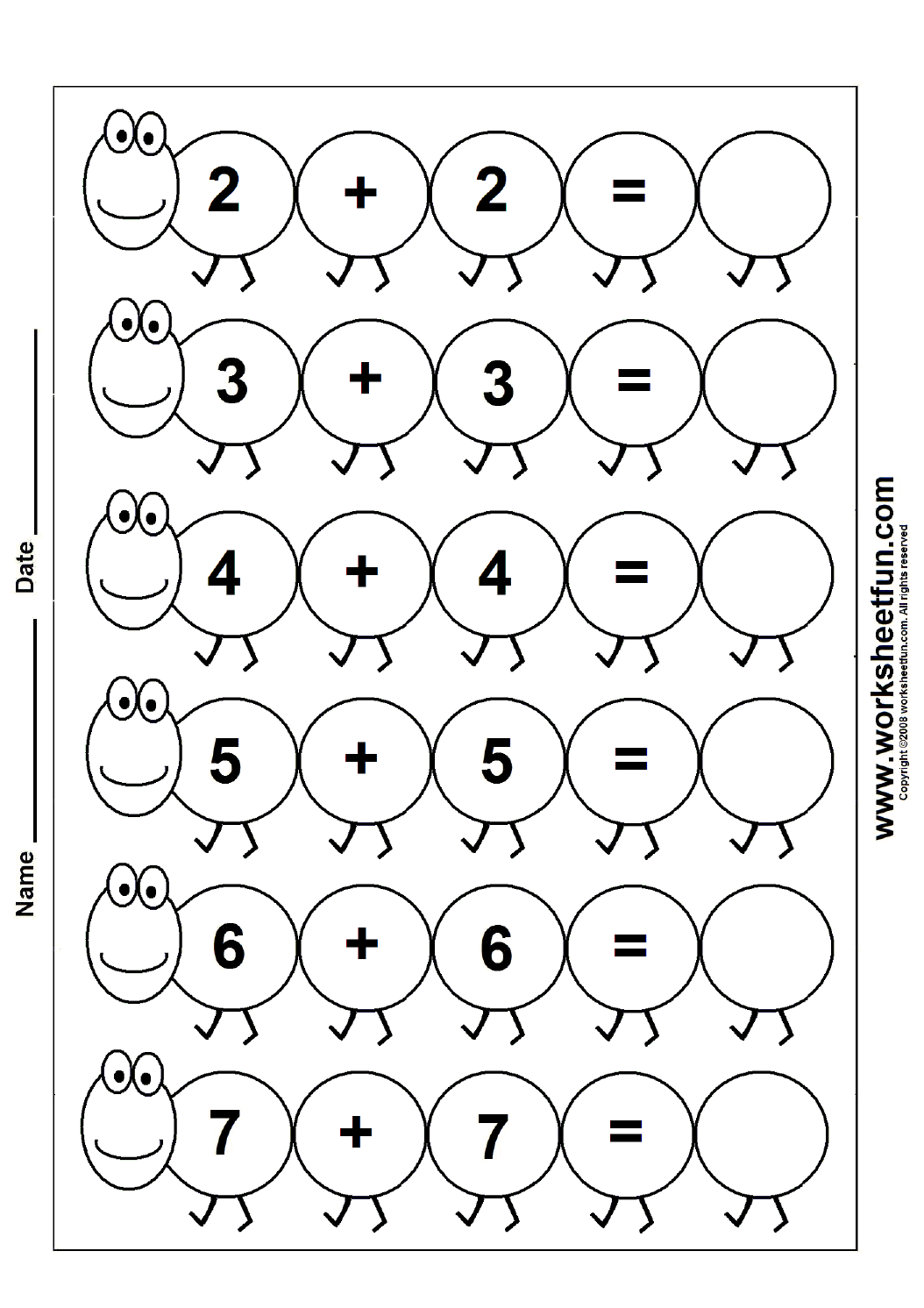 Addition Doubles Worksheet FREE Printable Worksheets 