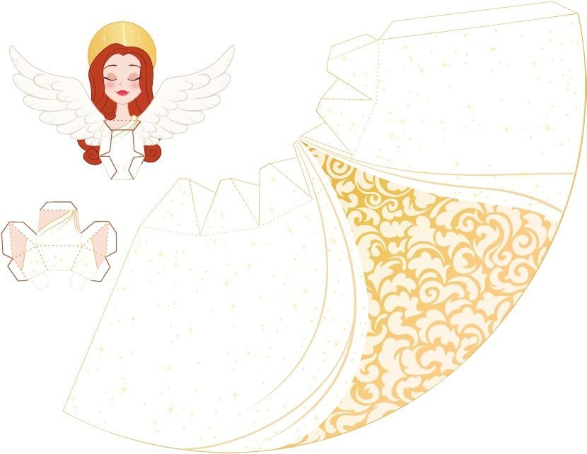 Angel Tree Topper Printable 1109 Angel Tree Topper