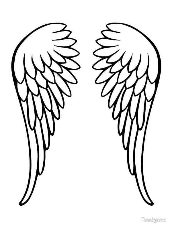 Angel Wings 5 Coloring Page Free Printable Coloring 