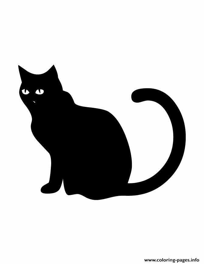 Black Cat Coloring Page New Black Cat Silhouette Coloring 