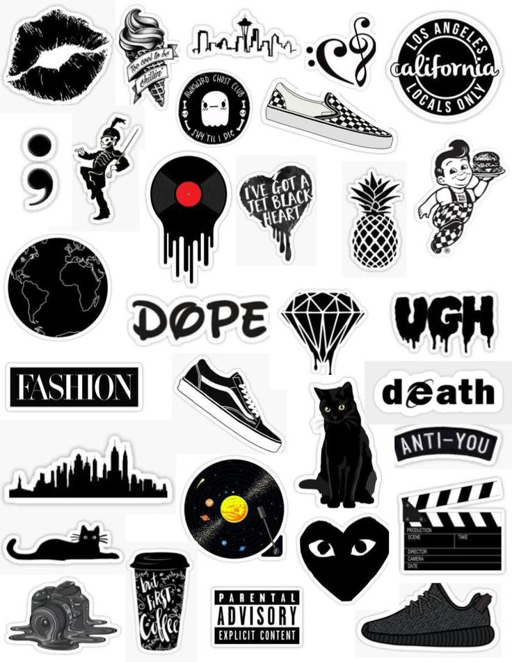 Black Sticker Pack Sticker By Lauren53103 Pegatinas