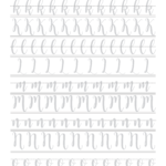 Calligraphy Template Hand Lettering Worksheet Hand