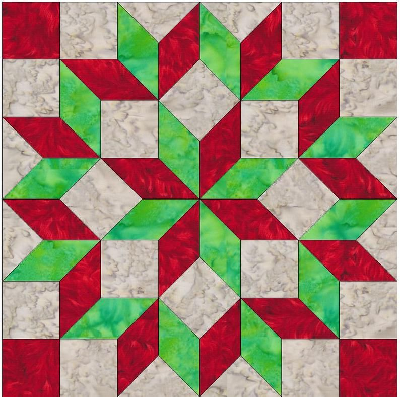 Carpenter s Wheel Quilt Paper Template Quilting Block 