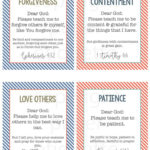 Children S Prayer Cards 40 Christian Prayer Cards For