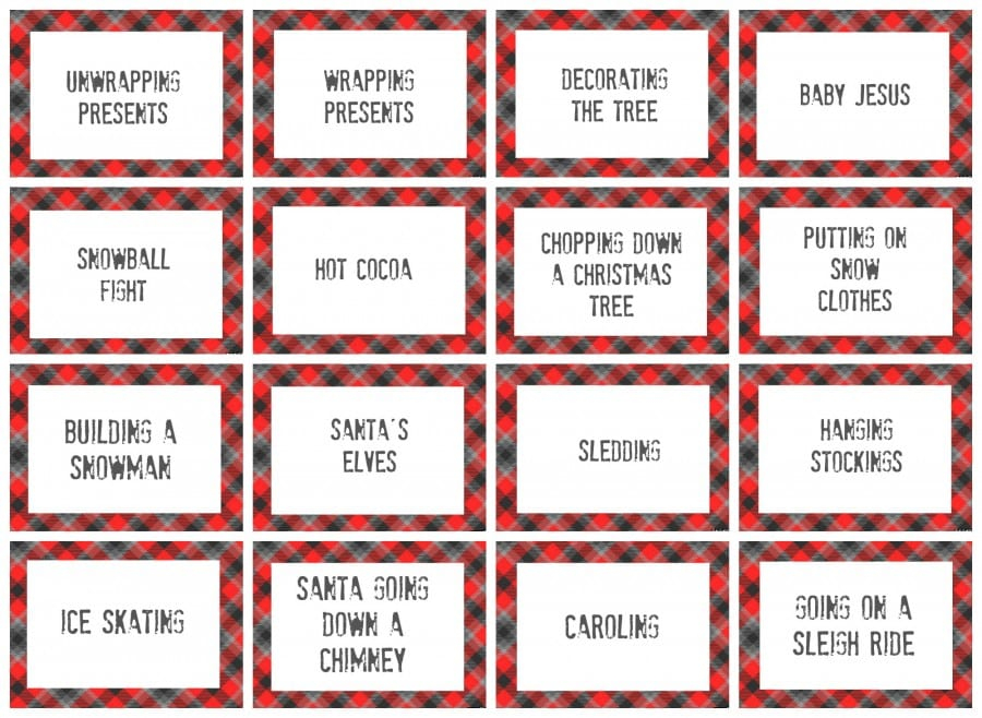 Christmas Charades Game And Free Printable Roundup A 