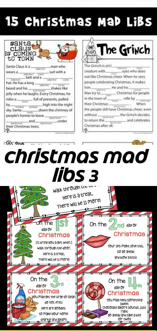 Christmas Mad Libs 3 Christmas Mad Libs Romantic Gifts