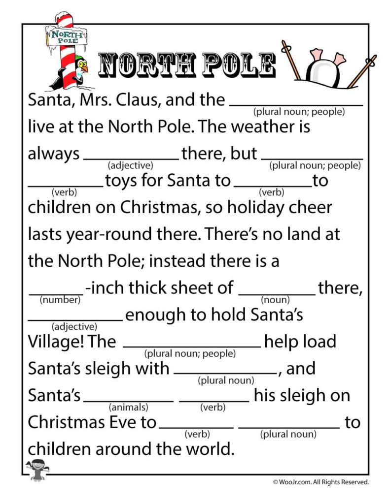 Christmas Mad Libs Woo Jr Kids Activities Christmas 