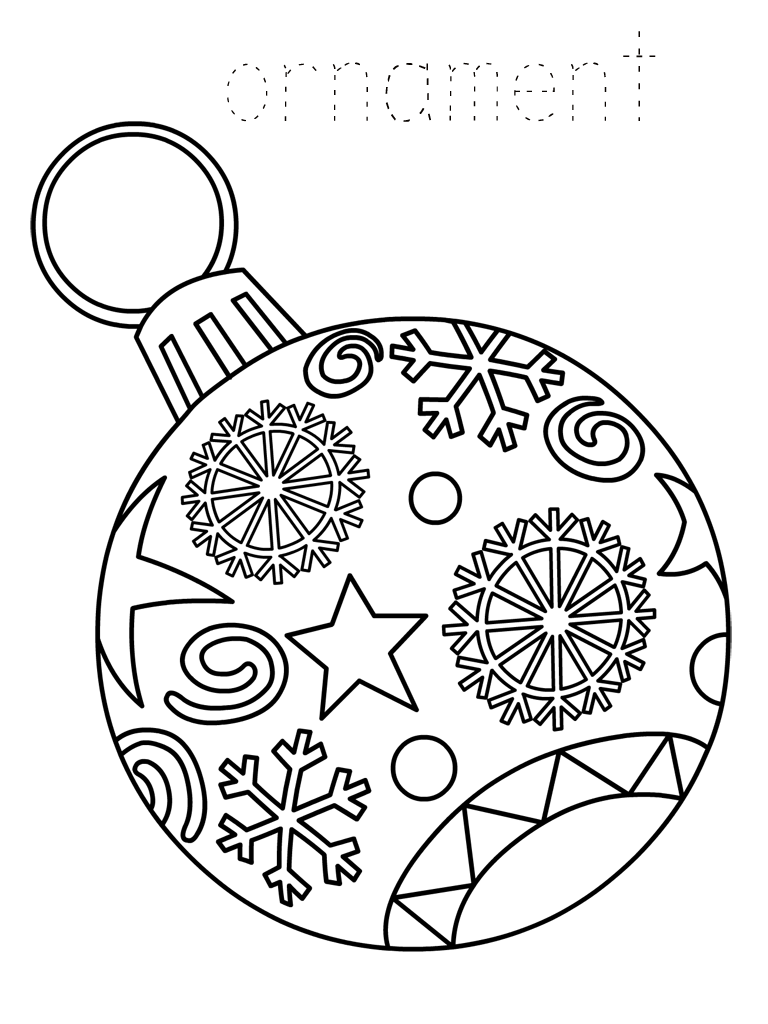 Christmas Ornament Coloring Pages Best Coloring Pages 