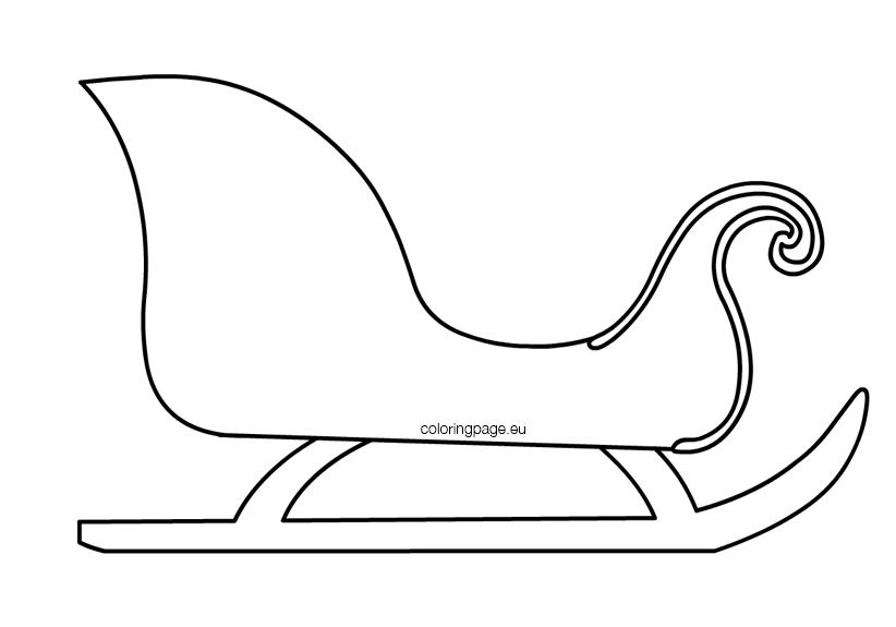 Christmas Sleigh Template Printable Christmas Sleigh 