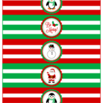 Christmas Themed Water Bottle Labels Label Templates