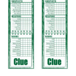 Clue Game Sheets Printable Clue Games Clue Board Game