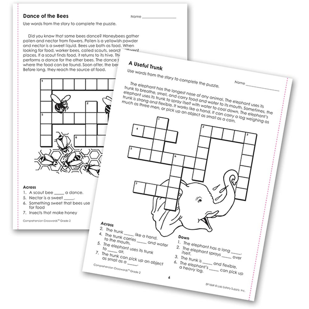 Comprehension Crosswords Book Gr 2 EP 186R Edupress 