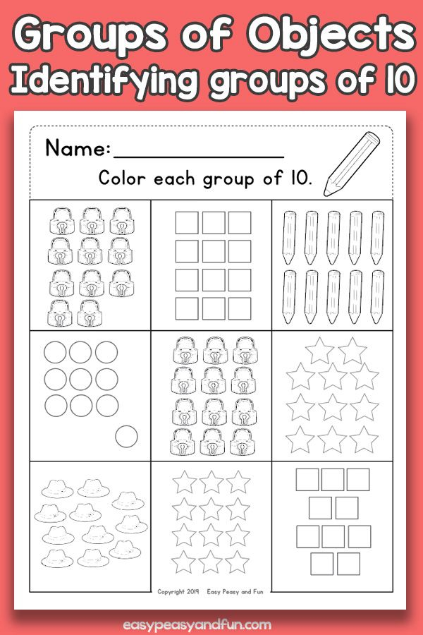 Counting Groups Of Objects Worksheets Ten Worksheets 
