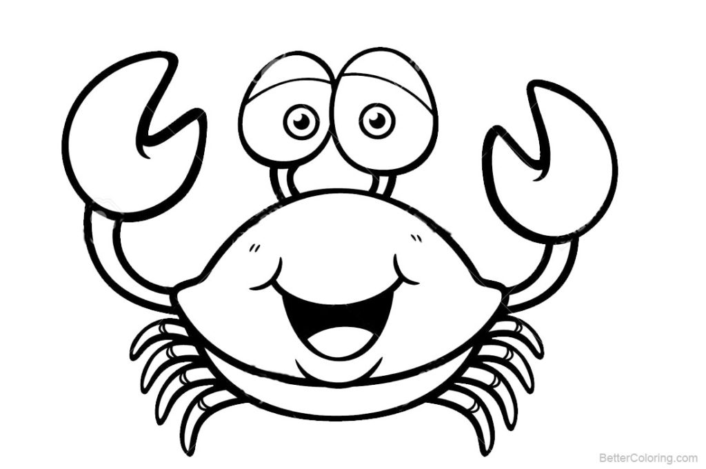 Crab Coloring Pages Lineart Free Printable Coloring Pages