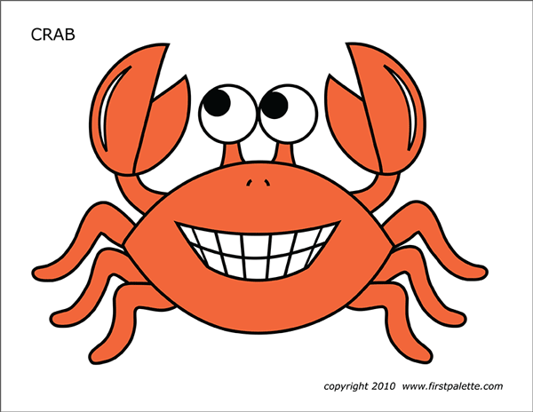 Crab Free Printable Templates Coloring Pages 