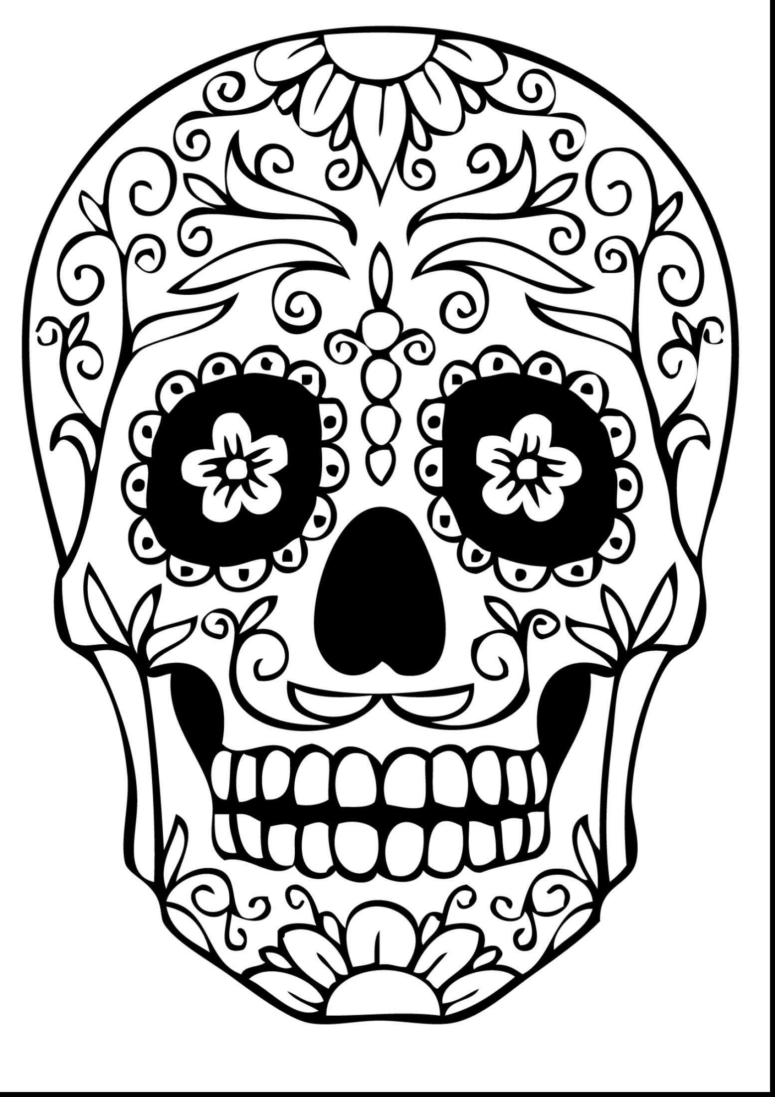 Dia De Los Muertos Skulls Coloring Pages At GetColorings 