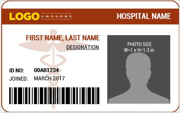 Doctor s Photo ID Badge Templates For MS Word Word 