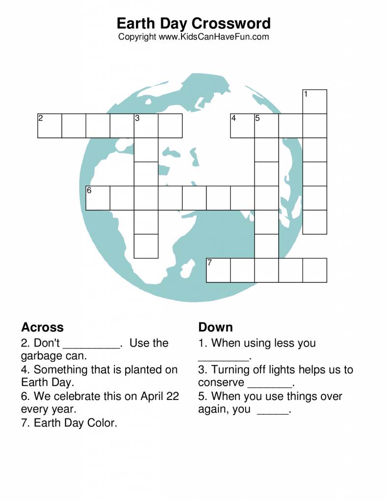 Earth Science Crossword Puzzles Printable Crossword Puzzles