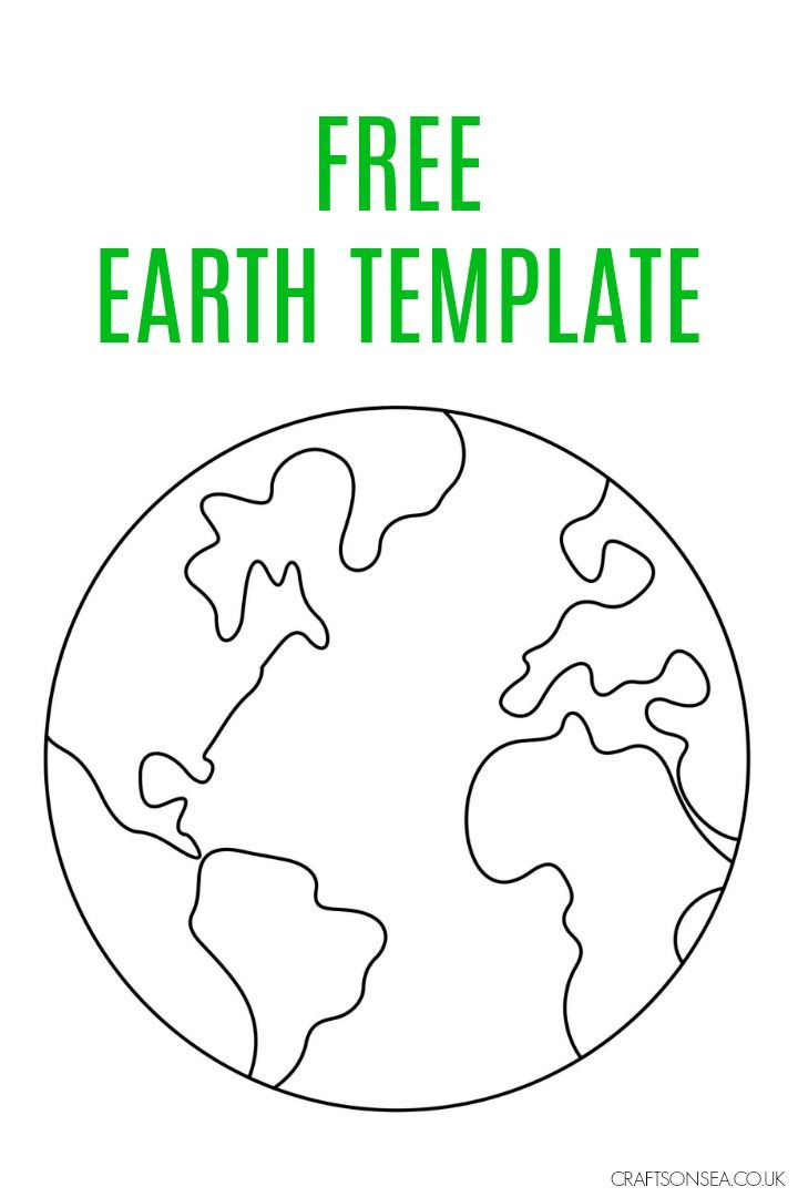 Earth Template FREE Printable PDF Earth Day Crafts 