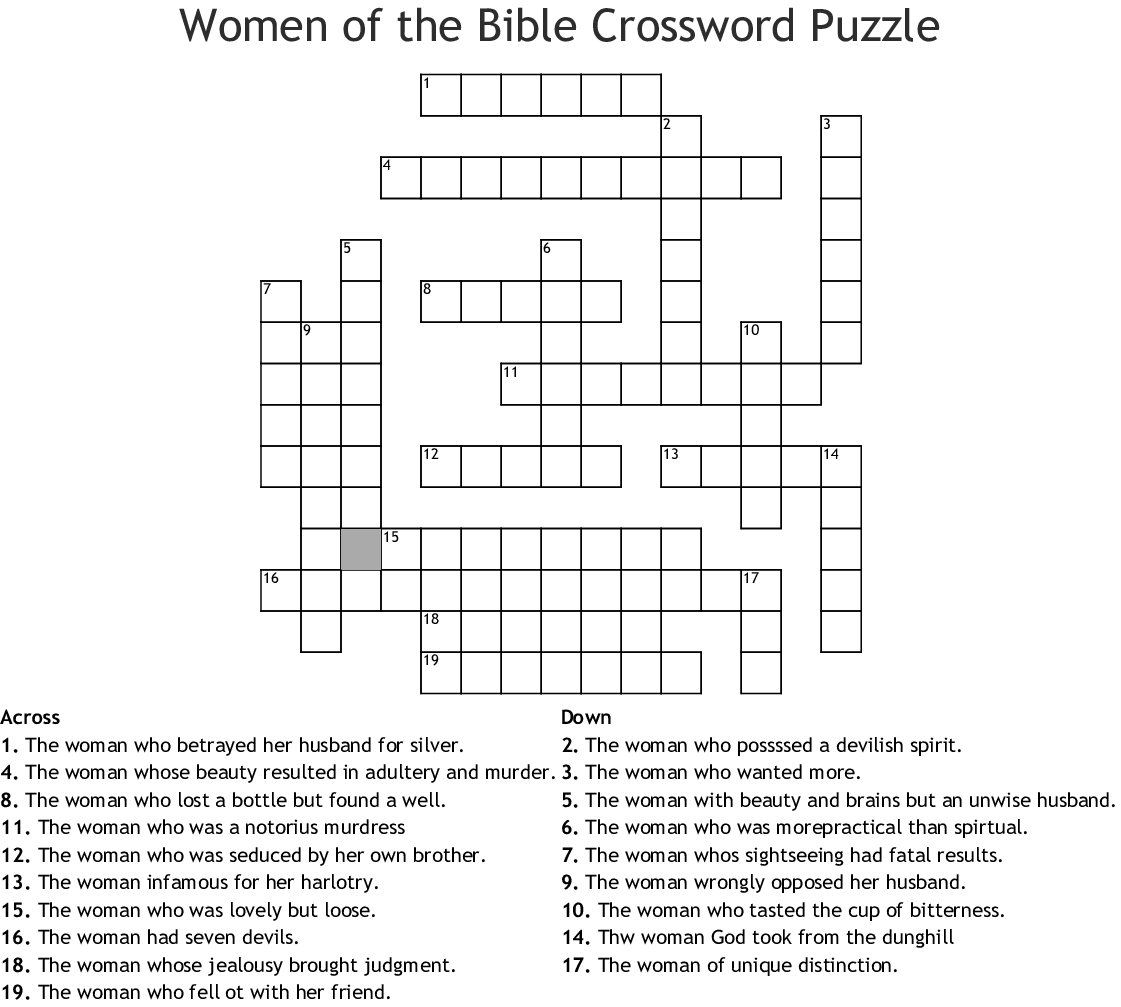 Easy Bible Crossword Puzzles Printable Printable 