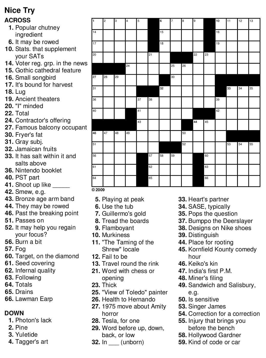 Easy Crossword Puzzles For Seniors In 2020 Printable 