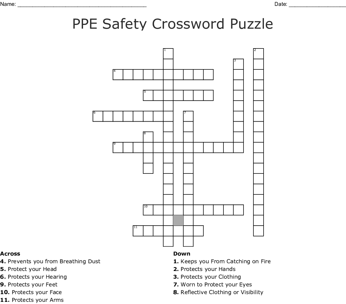 Fire Safety Crossword Puzzle Printable Printable 