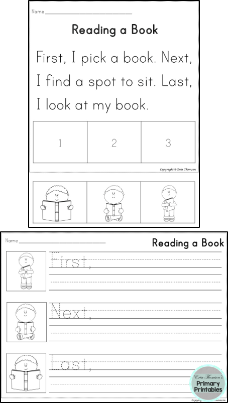 First Next Last Worksheets For Kindergarten Worksheets 