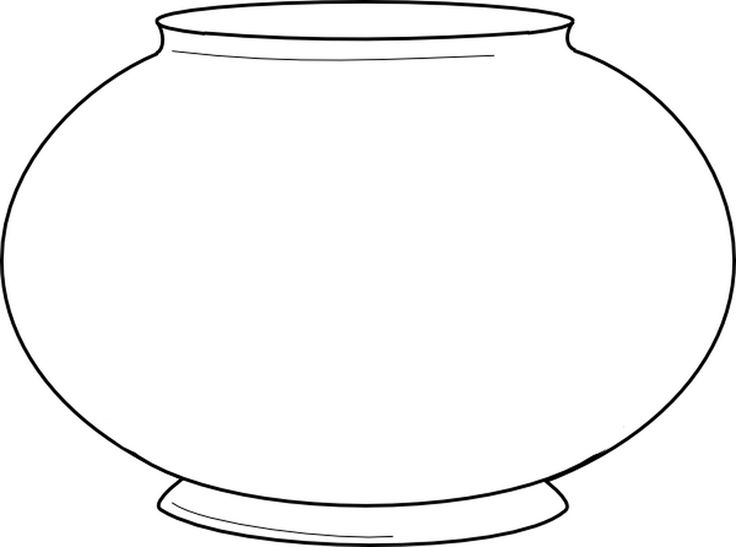Fish Bowl Coloring Page Fish Printables Fish Bowl 