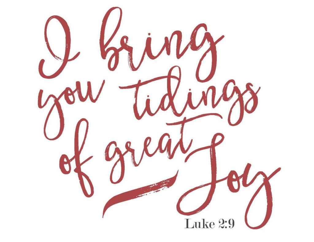 Free Christmas Scripture Printable I Bring You Tidings Of 